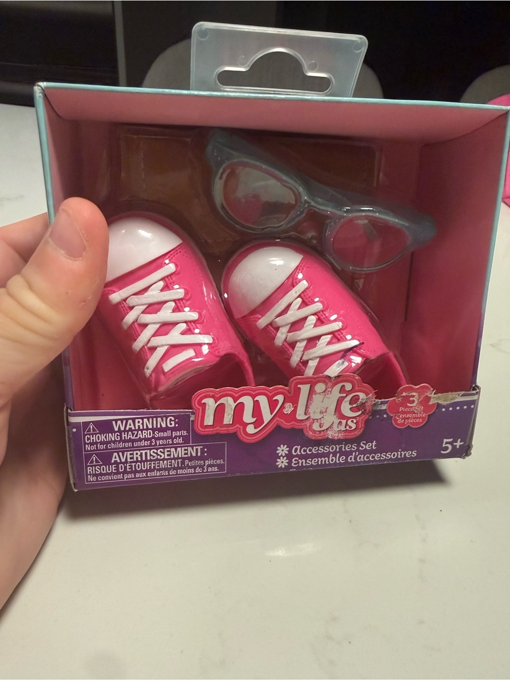 My life as Pink Doll Sneakers & Glasses Accessory Set